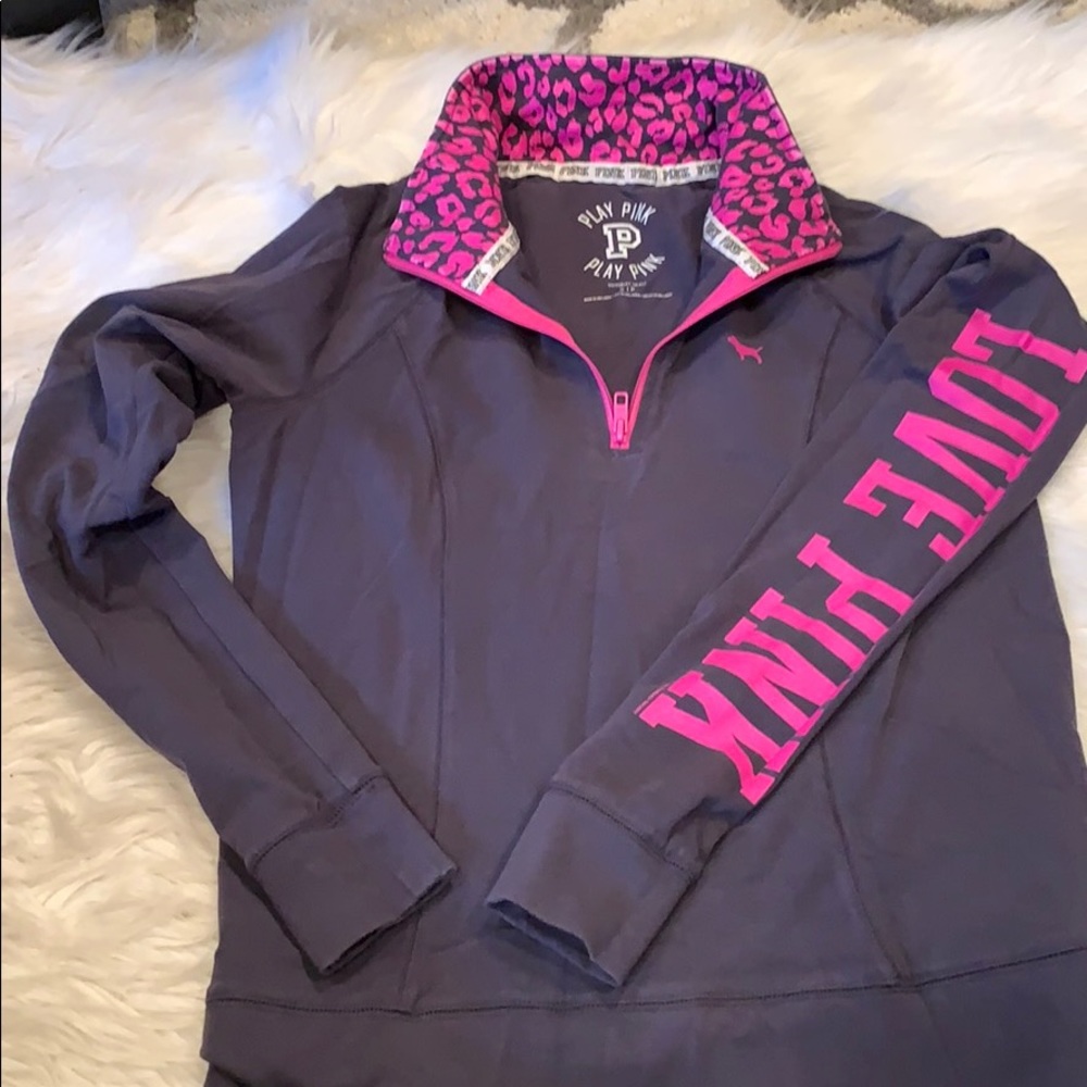 Victoria secret HALF ZIP compression sweatshirt